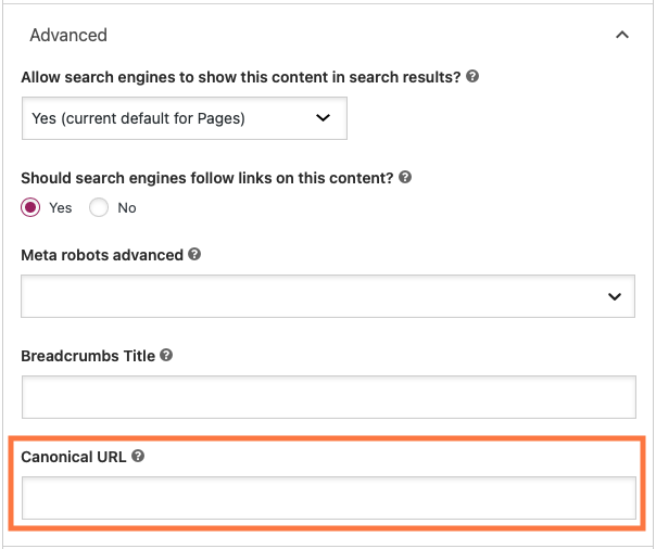 how to add a canonical tag with yoast and cms
